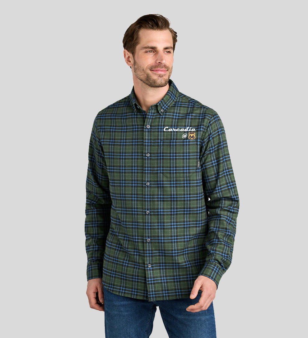 Eddie Bauer® Flannel Soft Olive Plaid